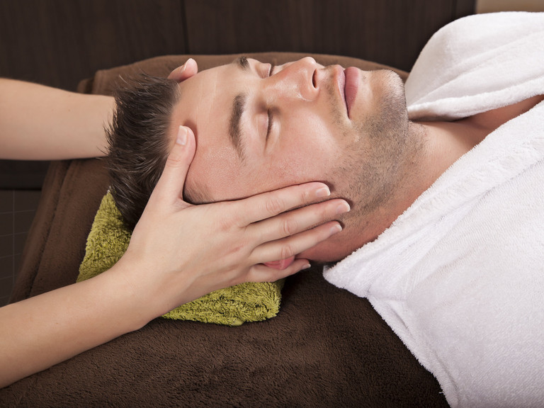 Relaxing head massage